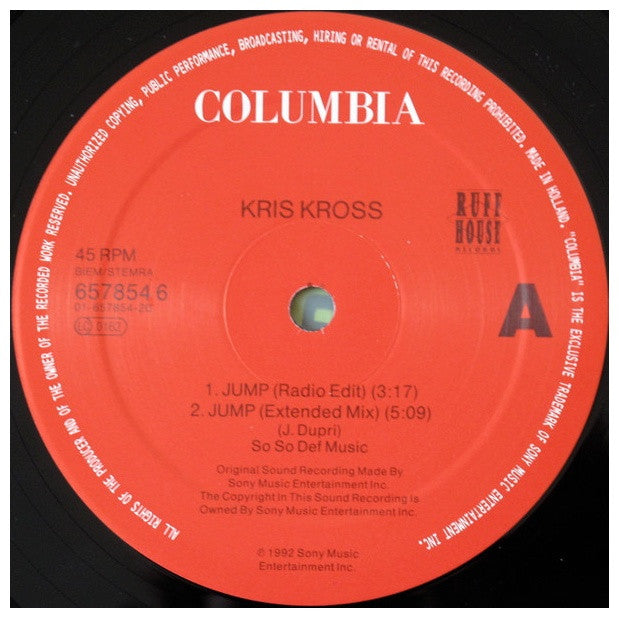 KRISS KROSS - JUMP | 12" MAXI SINGLE VINILO USADO
