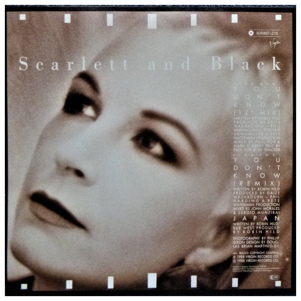 SCARLET AND BLACK - YOU DONT KNOW | 12" MAXI SINGLE VINILO USADO