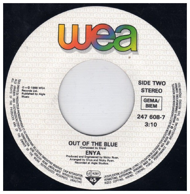 ENYA - ORINOCO FLOW | 7" SINGLE USADO