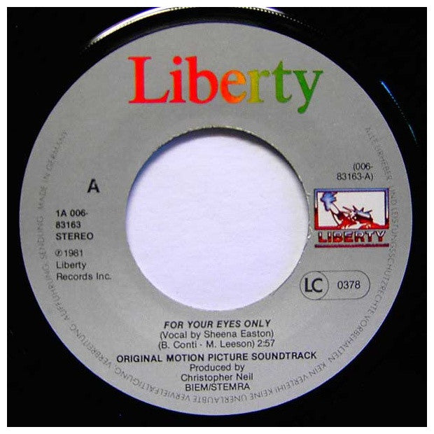 SHEENA EASTON - FOR YOUR EYES ONLY | 7" SINGLE USADO