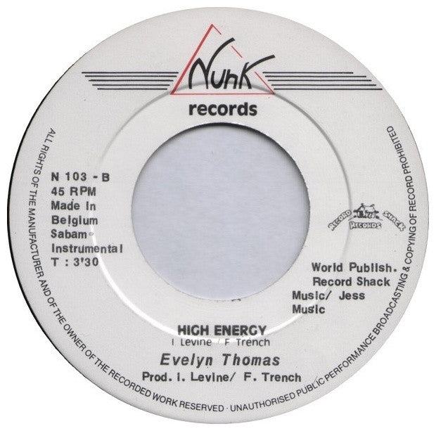 EVELYN THOMAS - HIGH ENERGY | 7" SINGLE USADO