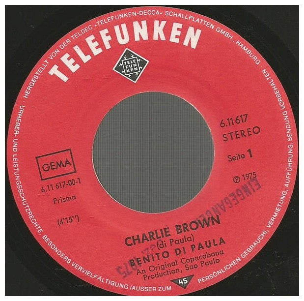 BENITO DI PAULA - CHARLIE BROWN | 7" SINGLE USADO