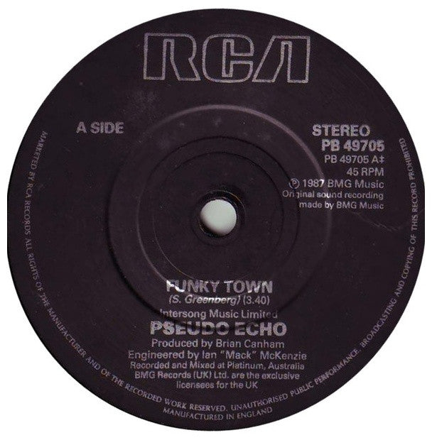 PSEUDO ECHO - FUNKY TOWN | 7" SINGLE USADO