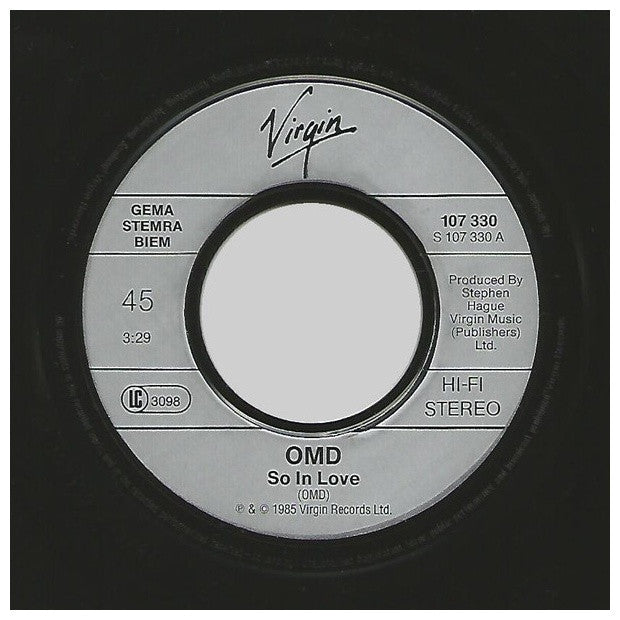 OMD - SO IN LOVE | 7" SINGLE USADO
