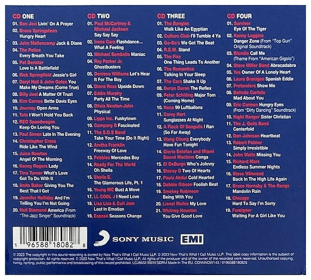 NOW USA THE 80S - VARIOUS (4CD) (DIGIPACK) | CD