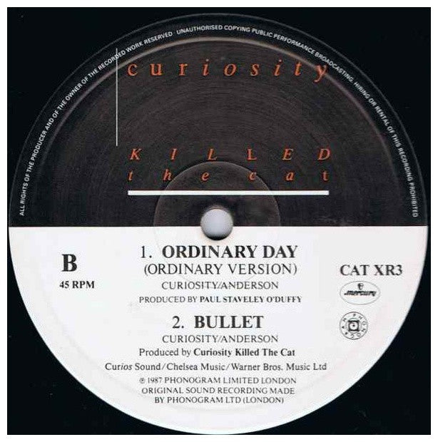 CURIOSITY KILLED THE CAT - ORDINARY DAY | 12" MAXI SINGLE VINILO USADO