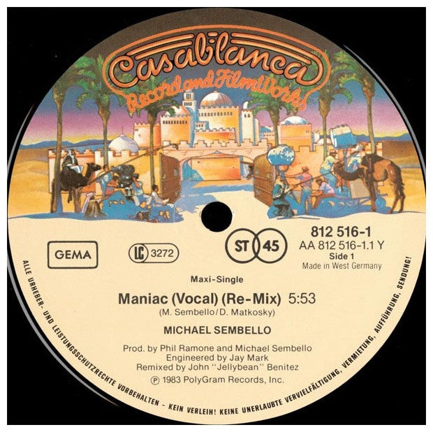 MICHAEL SEMBELLO - MANIAC | 12" MAXI SINGLE USADO