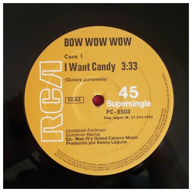 BOW WOW WOW - I WANT CANDY | 12" MAXI SINGLE VINILO USADO