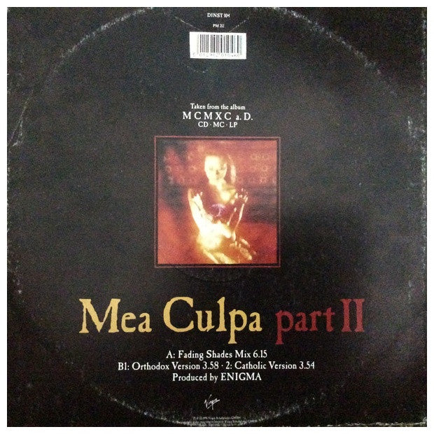 ENIGMA - MEA CULPA part II | 12" MAXI SINGLE VINILO USADO