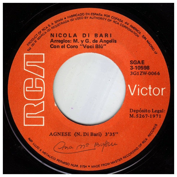 NICOLA DI BARI - IL CUORE EUNO SINGARO | 7 SINGLE USADO
