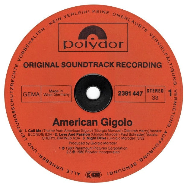 AMERICAN GIGOLO - O.S.T. | VINILO USADO