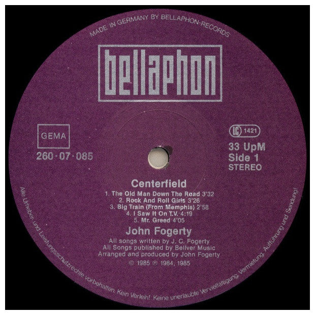 JOHN FOGERTY - CENTERFIELD | VINILO USADO