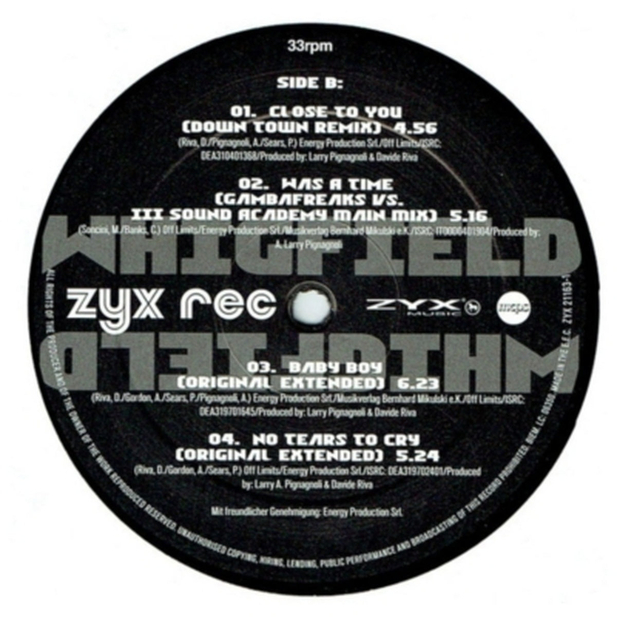WHIGFIELD - GREATEST HITS REMIXES | VINILO
