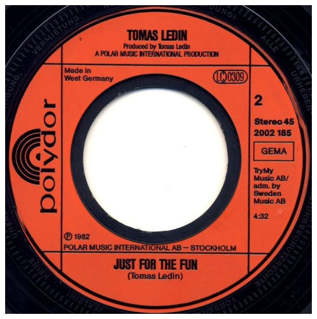 TOMAS LEDIN & AGNETHA FALTSKOG - NEVER AGAIN | 7" SINGLE USADO