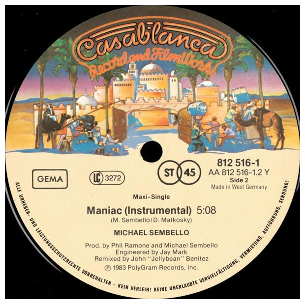 MICHAEL SEMBELLO - MANIAC | 12" MAXI SINGLE USADO