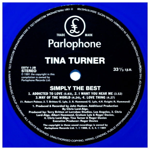 TINA TURNER - SIMPLY THE BEST (BLUE VINYL) (2LP) | VINILO