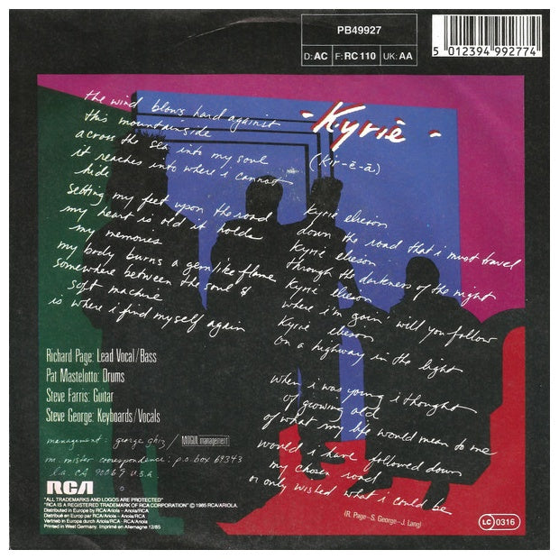 MR. MISTER - KYRIE | 7" SINGLE USADO