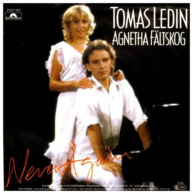 TOMAS LEDIN & AGNETHA FALTSKOG - NEVER AGAIN | 7" SINGLE USADO
