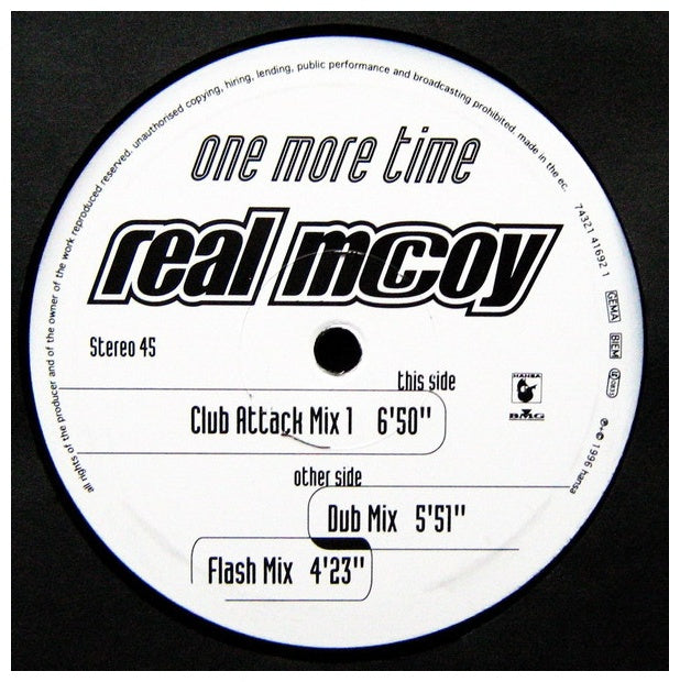 REAL McCOY - ONE MORE TIME | 12" MAXI SINGLE VINILO USADO