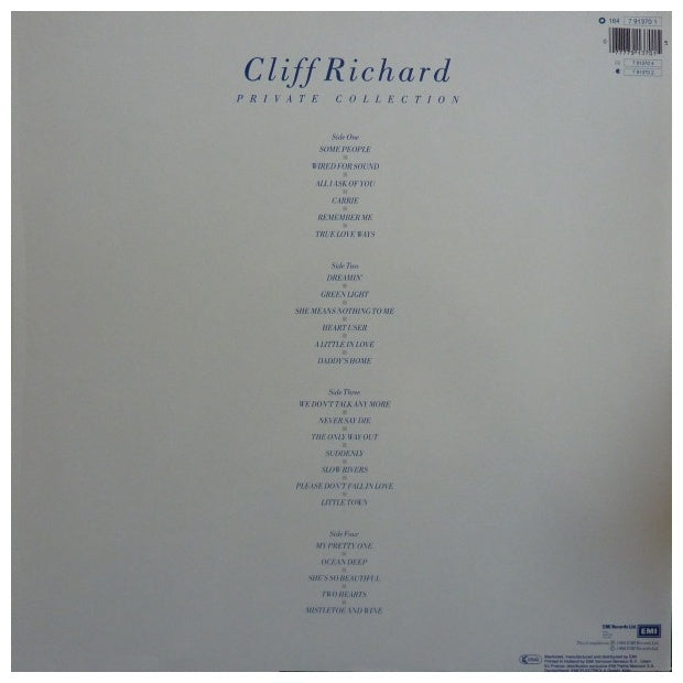 CLIFF RICHARD - PRIVATE COLLECTION | VINILO USADO