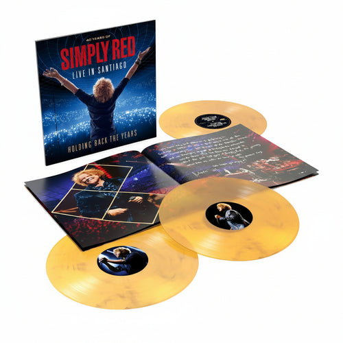 (PREVENTA) SIMPLY RED - HOLDING BACK THE YEARS: LIVE IN SANTIAGO (3LP) (CLEAR/YELLOW & BLACK MARBLED VINYL)| VINILO