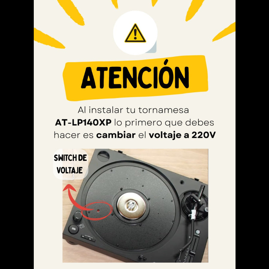 AUDIO-TECHNICA TORNAMESA AT-LP140XP-BK | AUDIO PRO