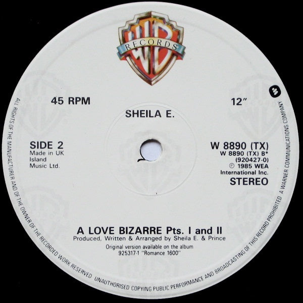 SHEILA E - THE GLAMOROUS LIFE/A LOVE BIZARRE | 12" MAXI SINGLE VINILO USADO