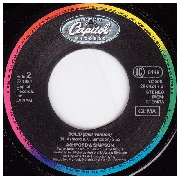 ASHFORD & SIMPSON - SOLID | 7" SINGLE USADO