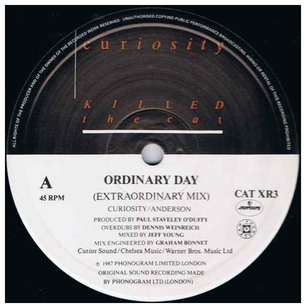 CURIOSITY KILLED THE CAT - ORDINARY DAY | 12" MAXI SINGLE VINILO USADO