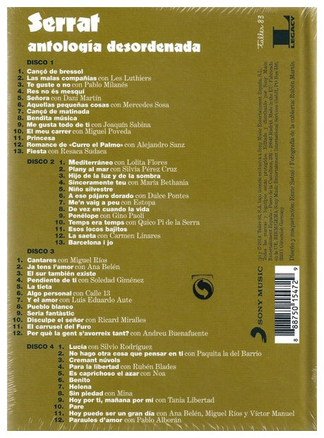 JOAN MANUEL SERRAT - ANTOLOGIA DESORDENADA (4CD) | CD