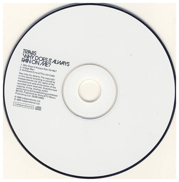 TRAVIS - WHY DOES IT ALWAYS RAIN ON ME | CD SINGLE USADO