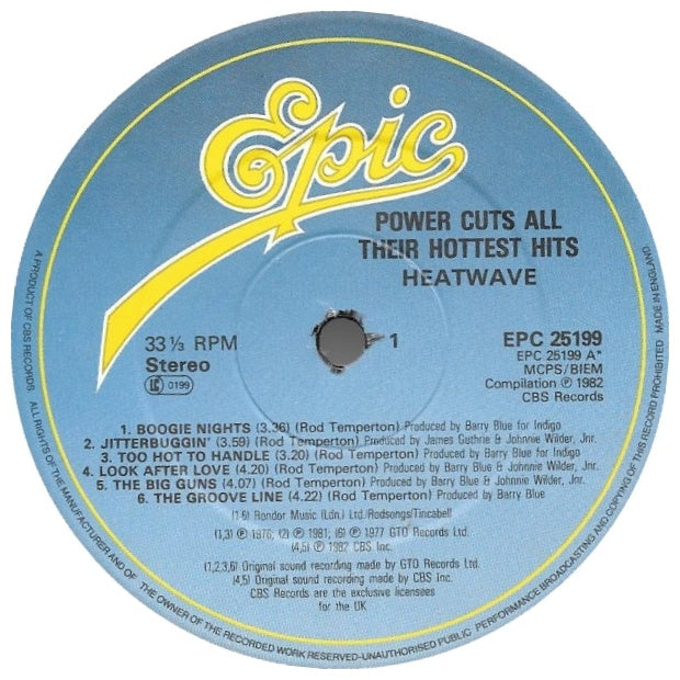 HEATWAVE - ALL THEIR HOTTEST HITS | VINILO USADO