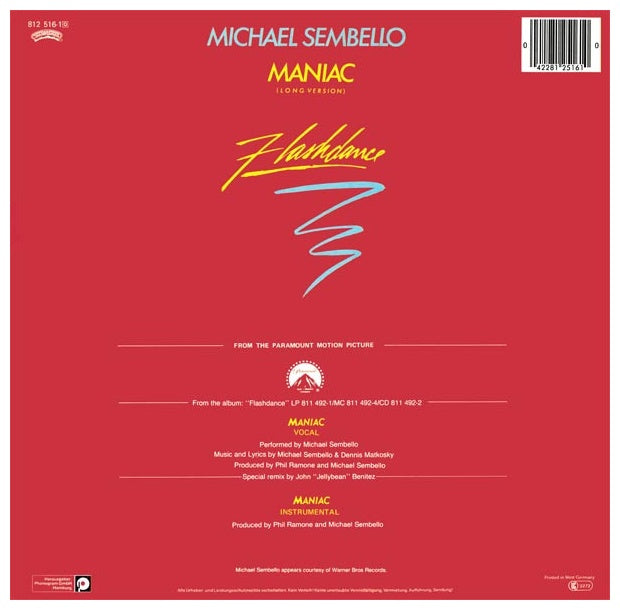 MICHAEL SEMBELLO - MANIAC | 12" MAXI SINGLE USADO