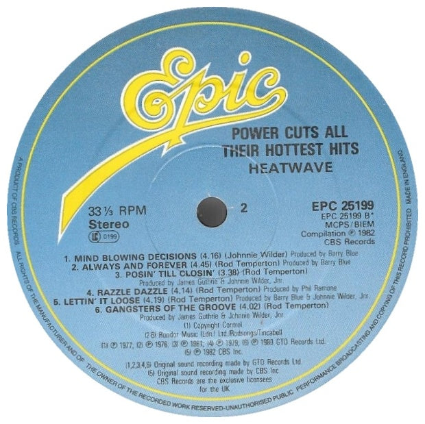 HEATWAVE - ALL THEIR HOTTEST HITS | VINILO USADO