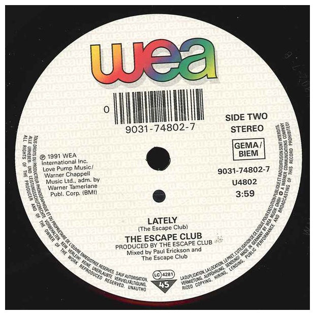 THE ESCAPE CLUB - I LL BE THERE | 7" SINGLE USADO