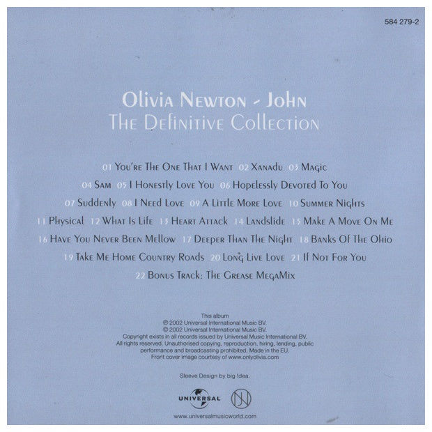 OLIVIA NEWTON-JOHN - DEFINITIVE COLLECTION | CD