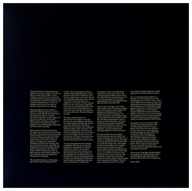 DEPECHE MODE - CONSTRUCTION TIME AGAIN | VINILO