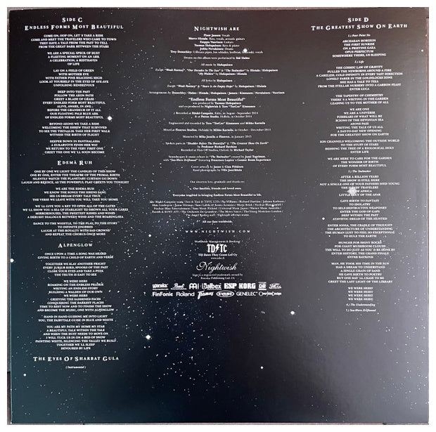 NIGHTWISH - ENDLESS FORMS MOST BEAUTIFUL (2LP) (CLEAR GOLD & BLACK VINYL) | VINILO