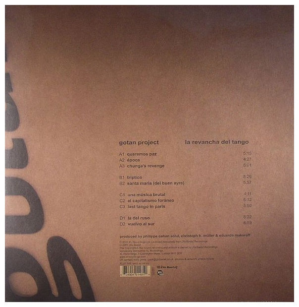 GOTAN PROJECT - LA REVANCHA DEL TANGO (2LP) | VINILO
