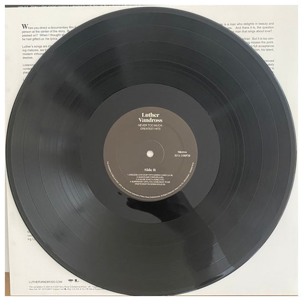 LUTHER VANDROSS - NEVER TOO MUCH: GREATEST HITS | VINILO