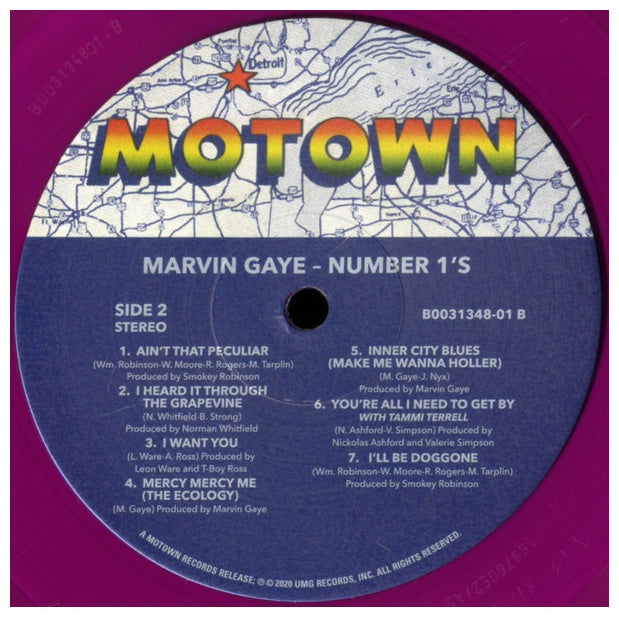 MARVIN GAYE - NUMBER 1'S (EXCLUSIVE LTD EDITION) (PURPLE VINYL) | VINILO
