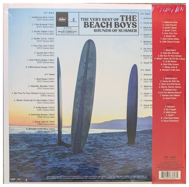 BEACH BOYS - SOUNDS OF SUMMER: THE VERY BEST (2LP) (SEA BLUE VINYL) | VINILO