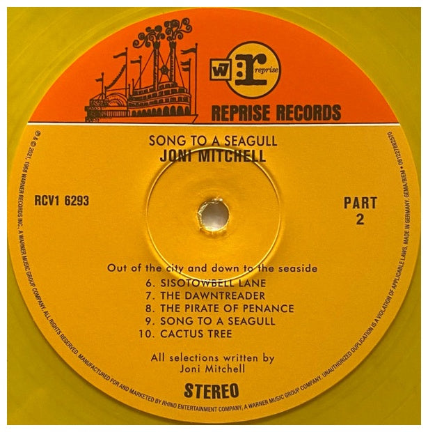 JONI MITCHELL - SONG TO A SEAGULL (TRANSPARENT YELLOW VINYL) | VINILO