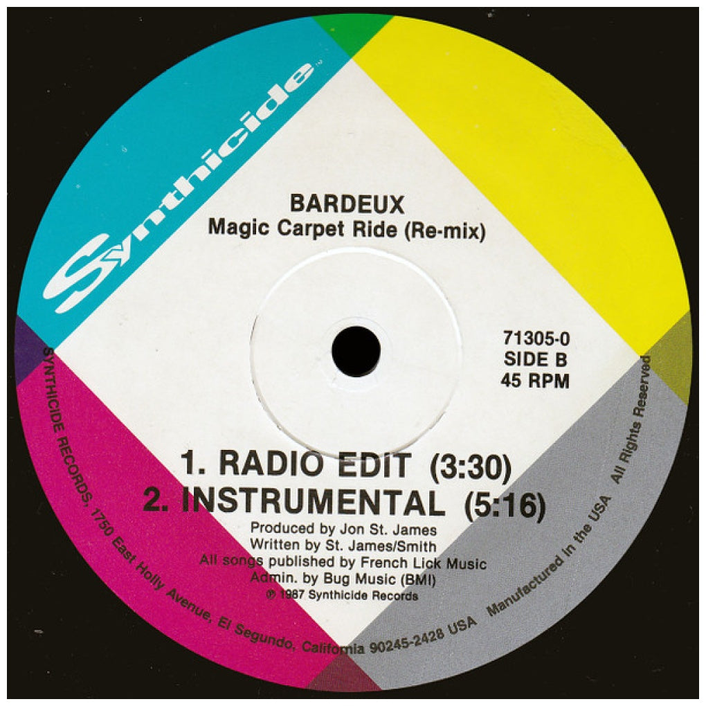 BARDEAUX - MAGIC CARPET RIDE | 12" MAXI SINGLE VINILO USADO