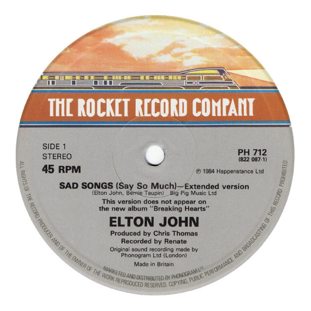 ELTON JOHN - SAD SONGS (SAY SO MUCH) (EXTENDED VERSION) | 12" MAXI SINGLE VINILO USADO