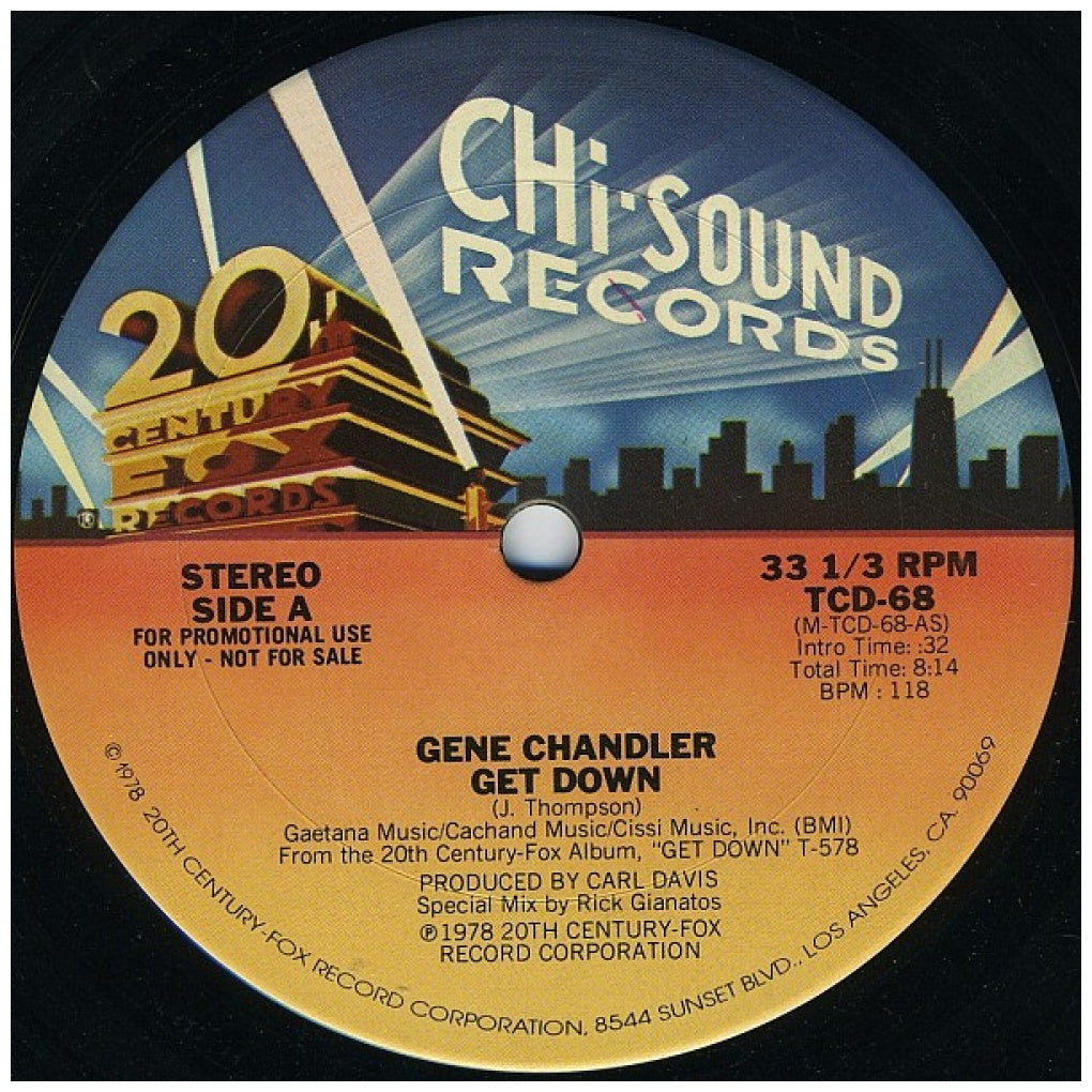 GENE CHANDLER - GET DOWN (PROMO COPY) | 12" MAXI SINGLE VINILO USADO