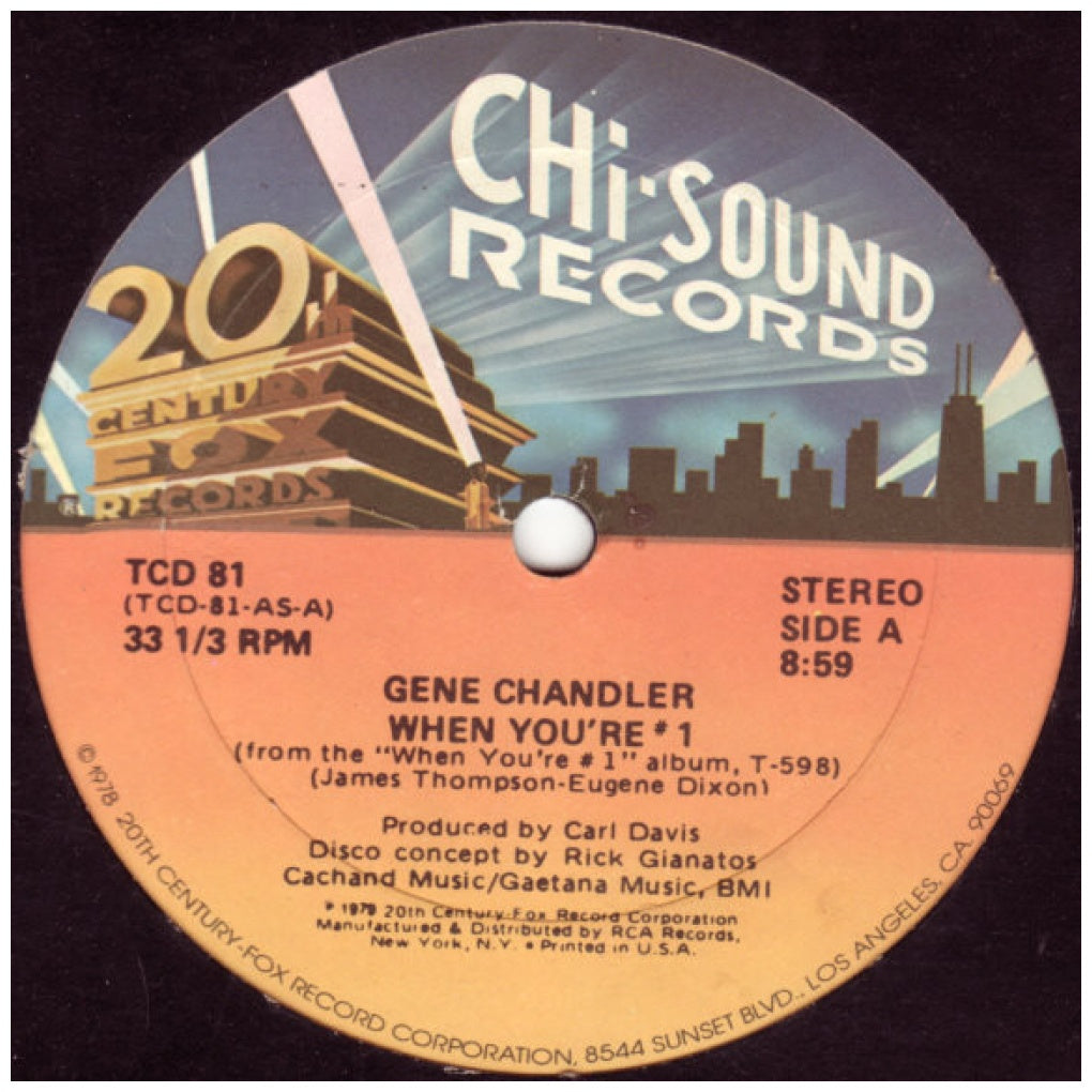 GENE CHANDLER - WHEN YOU'RE #1 | 12" MAXI SINGLE VINILO USADO