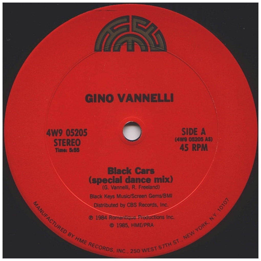 GINO VANNELLI - BLACK CARS | 12" MAXI SINGLE VINILO USADO