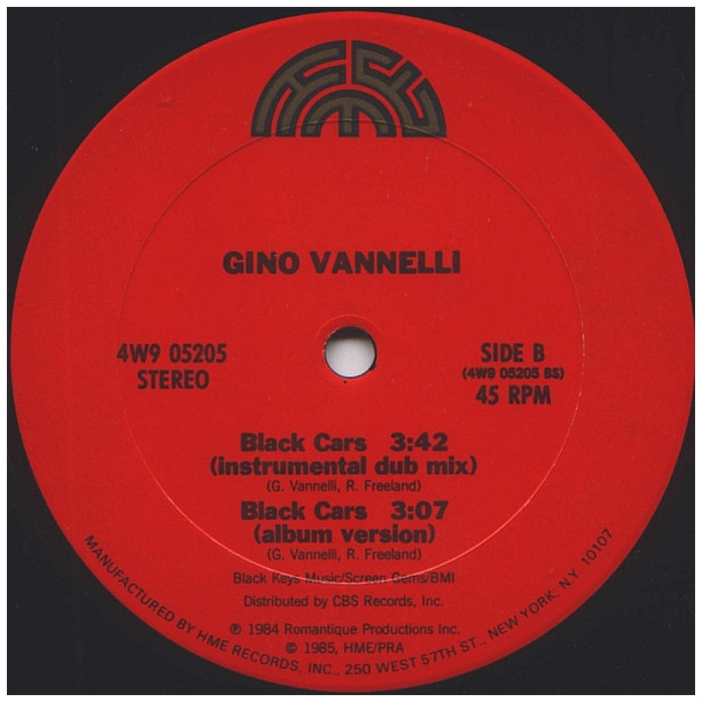 GINO VANNELLI - BLACK CARS | 12" MAXI SINGLE VINILO USADO