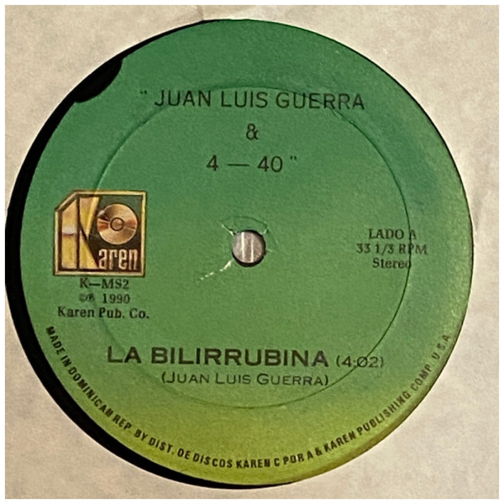 JUAN LUIS GUERRA - LA BILIRRUBINA/DE TU BOCA | 12" MAXI SINGLE VINILO USADO